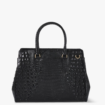 Black Melbourne Finley Satchel Back View 