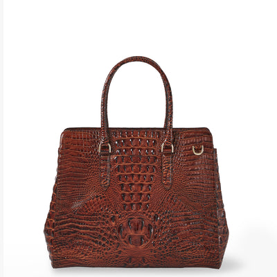 Pecan Melbourne Finley Satchel Back View 