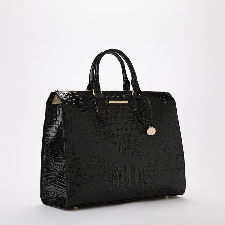 Business Tote Black Melbourne Side View