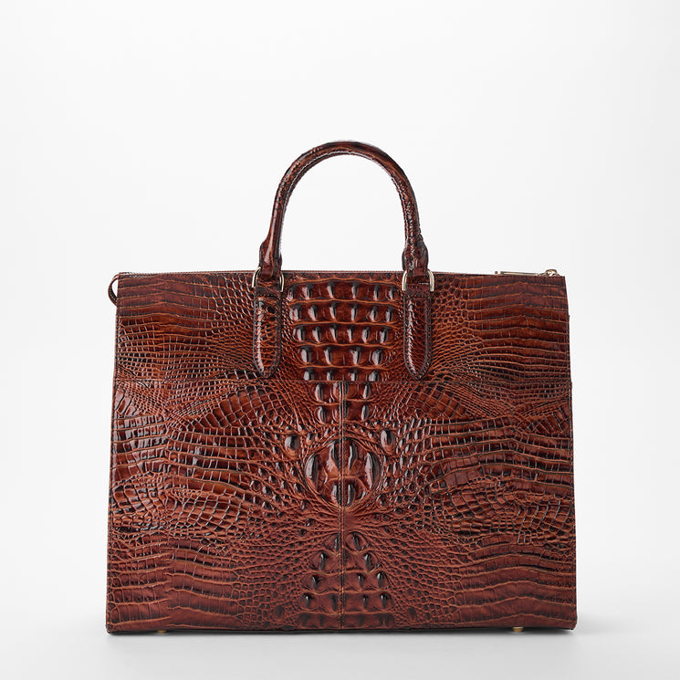 Business Tote Pecan Melbourne Back View