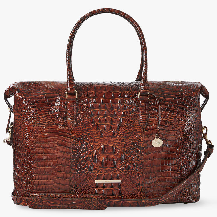 Duxbury Weekender Pecan Melbourne Front View With Strap