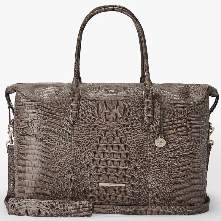 Smokey Taupe Melbourne Duxbury Weekender Front View with Strap 