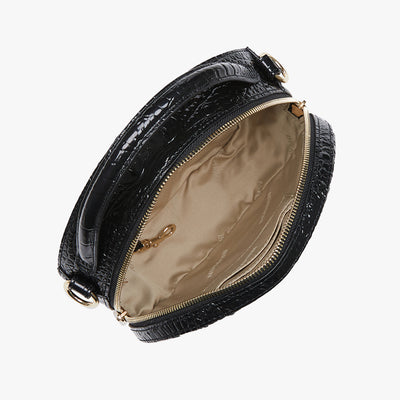 Black Melbourne Lane Crossbody Open Top View 