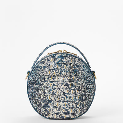 Blue Filigree Melbourne Lane Crossbody Back View 
