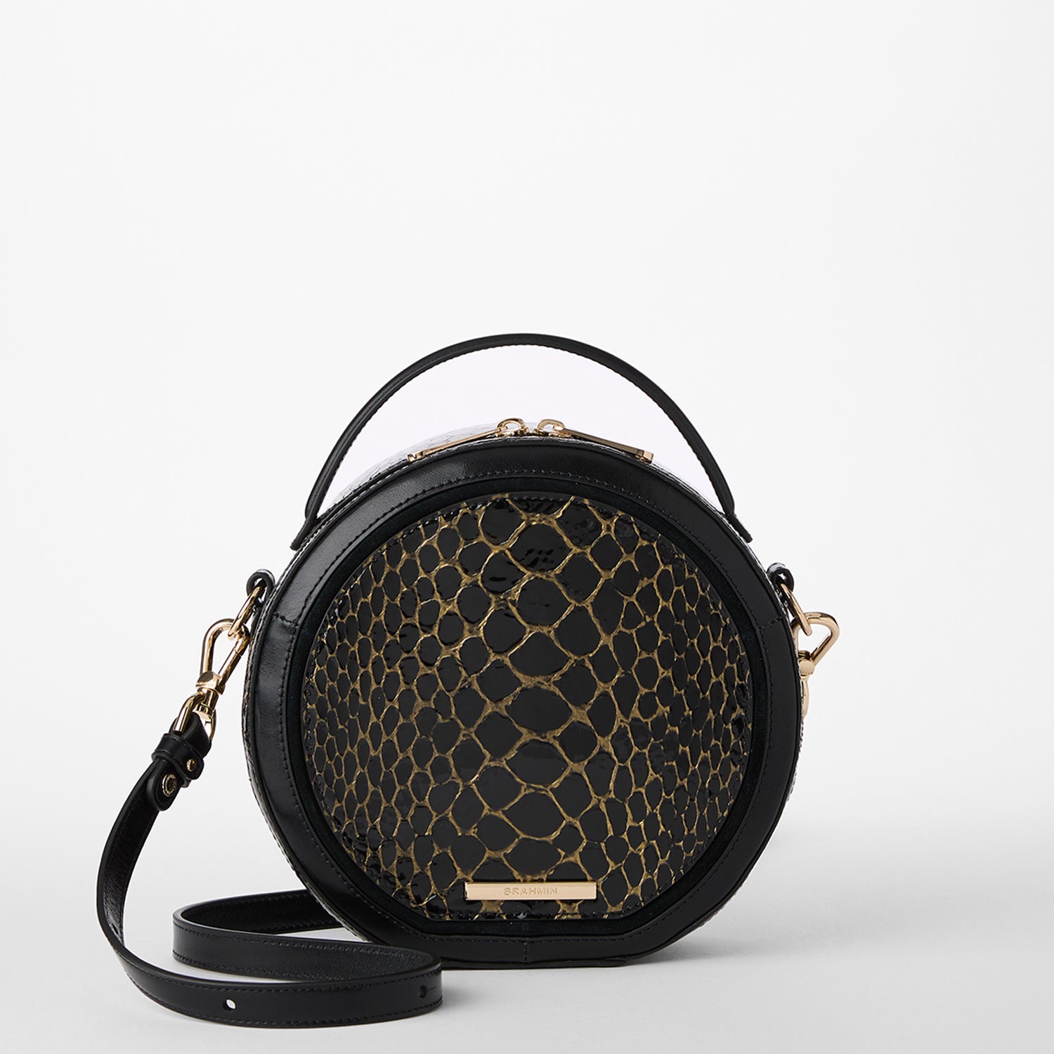 Hot BRAHMIN WRISTLET black snakeskin