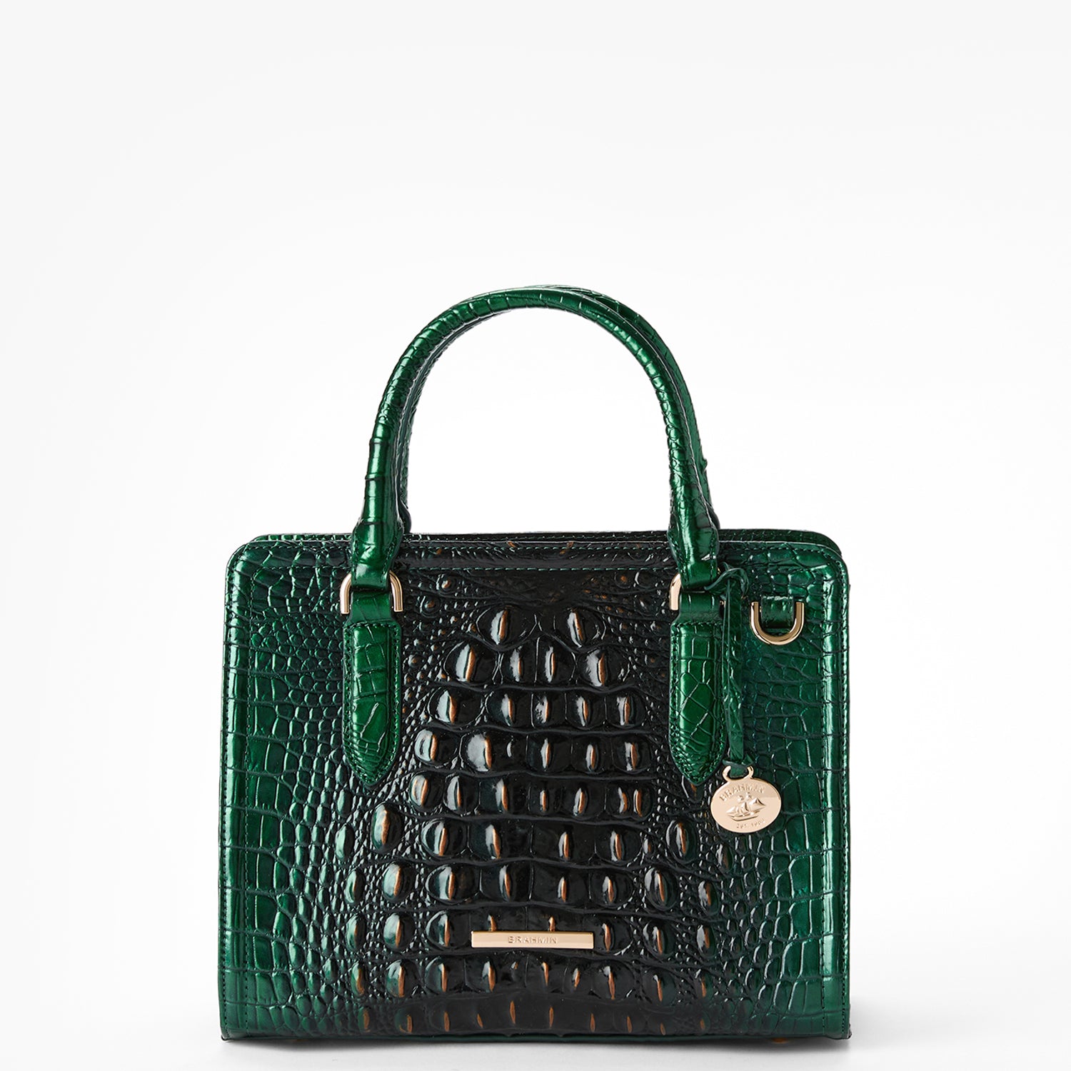 BRAHMIN Croc Embossed Croc Embossed Stardust Leather Melbourne purchases Med Bowie