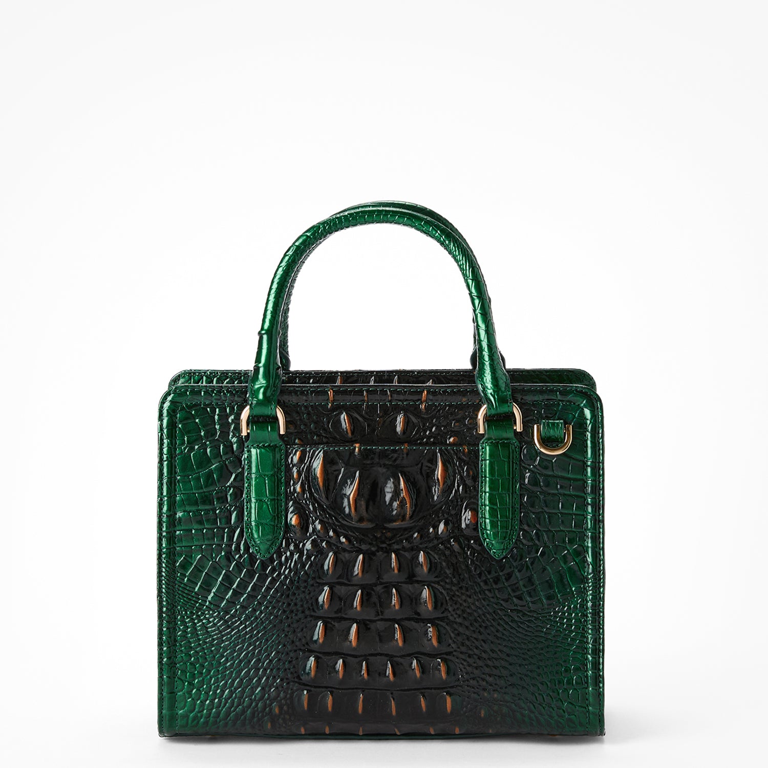 RARE FIND! Brahmin Green Solandra Mini good Asher Satchel Bag