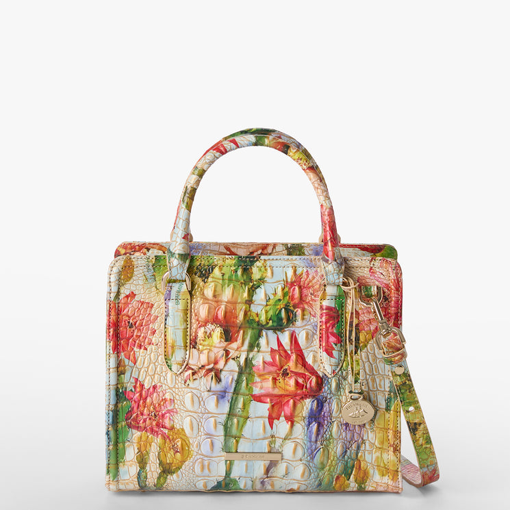 Succulent Bloom Melbourne Cami Satchel Front View With Strap