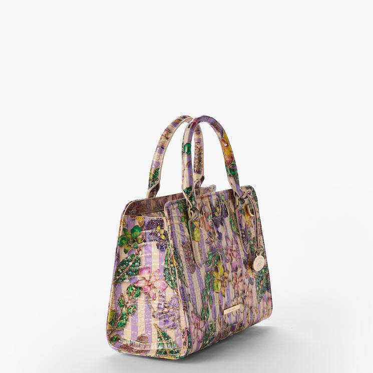 Pinstripe Petals Melbourne	Cami Satchel Side View