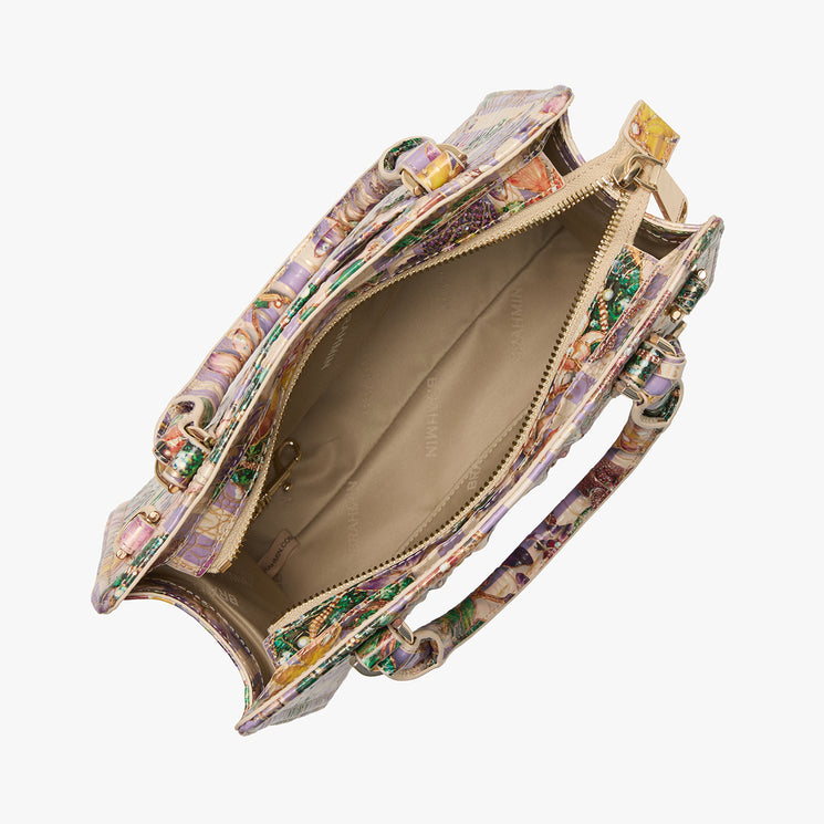 Pinstripe Petals Melbourne	Cami Satchel Open Top View