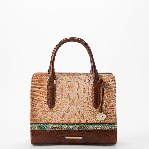 Cami Leather Satchel | Honey Brown Devonshire | BRAHMIN 