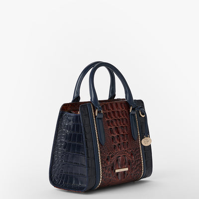 Navy Vesper Cami Satchel Side View 