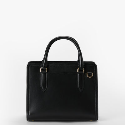 Black Caspian Cami Satchel Back View 