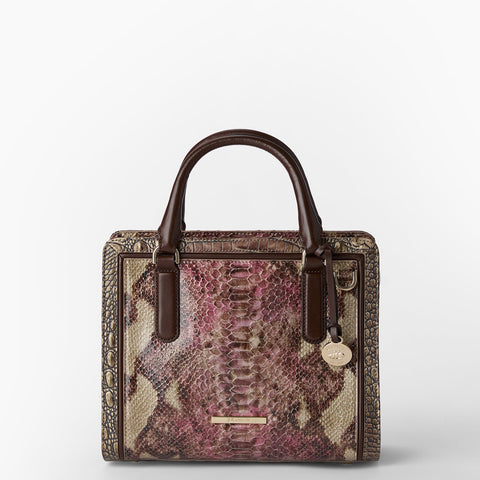 Cami Leather Satchel | Brindle Potomac | BRAHMIN