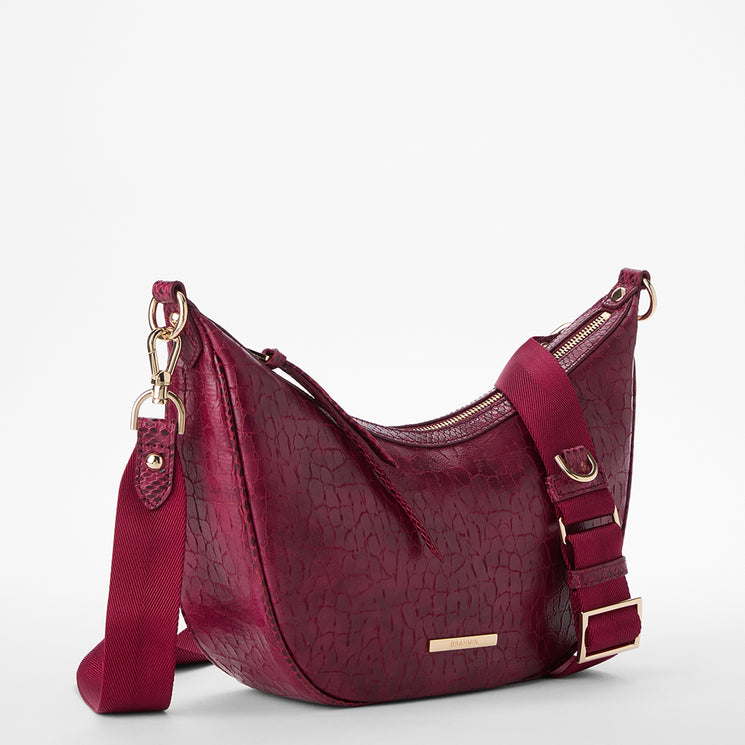 Cherry Lacquer Zostera Percy Side View with Strap 