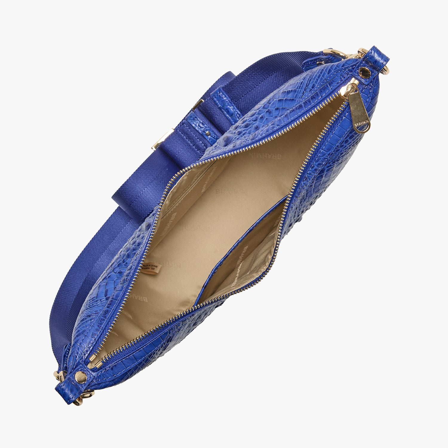 Percy Crescent Crossbody | Blue Alden Road | BRAHMIN