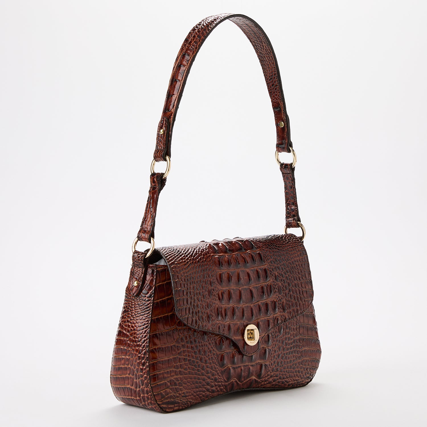 Nerida Leather Shoulder Bag | Pecan | BRAHMIN