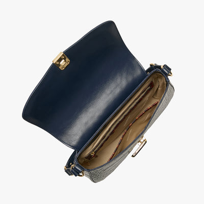 Navy Vesper Nerida Shoulder Bag Open Top View 