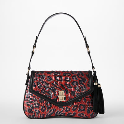 Red Leopardess Nerida Shoulder Bag Front View 