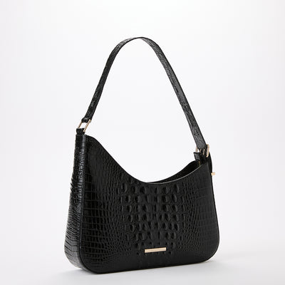 Abbott Black Melbourne Shoulder Bag Side View