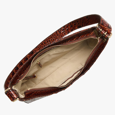 Abbott Pecan Melbourne Shoulder Bag Open Top View