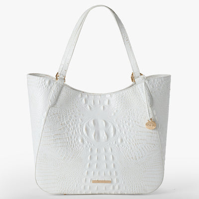 Sea Salt White Melbourne Aliza Tote Front View