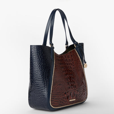 Navy Vesper Aliza Tote Side View 