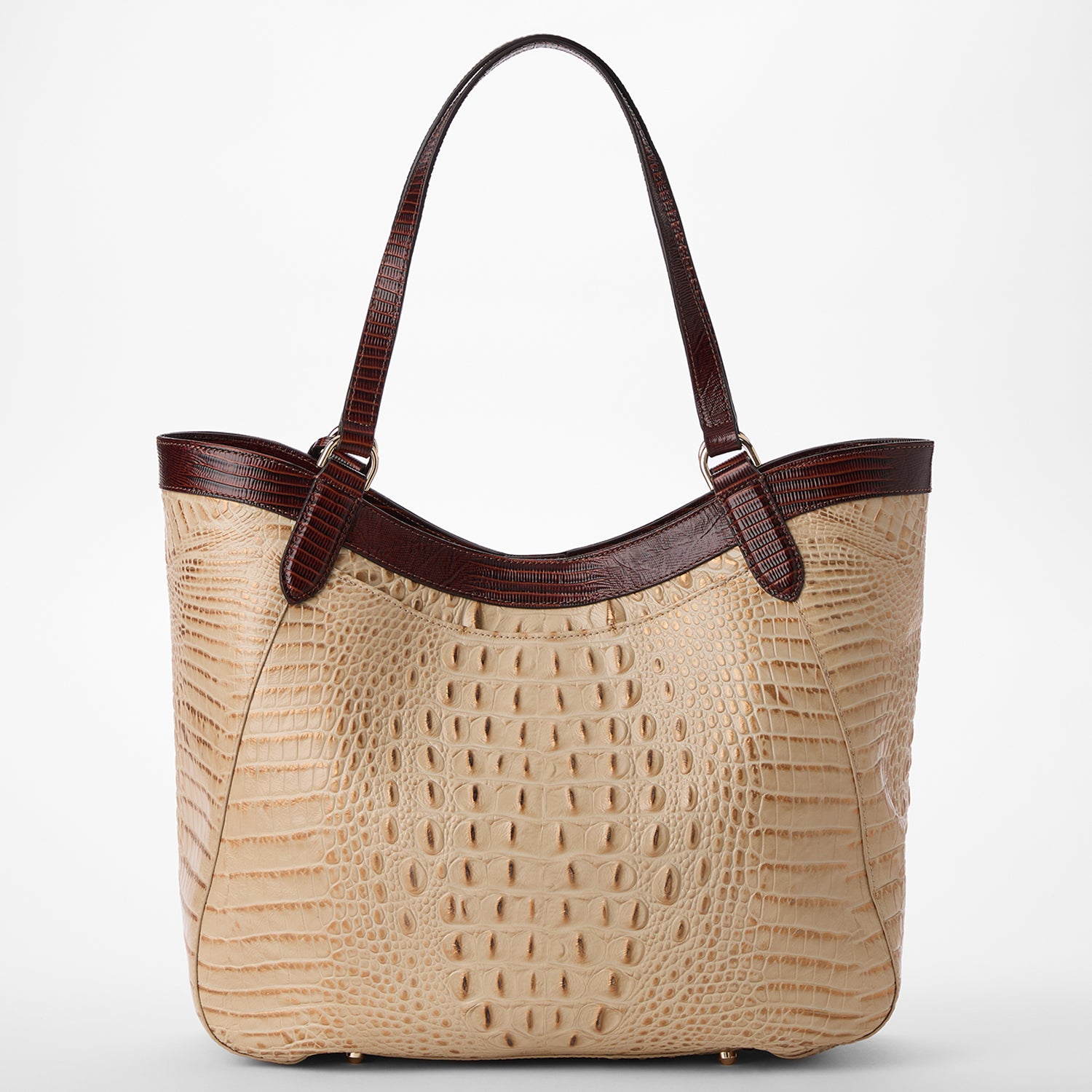 Aliza Leather Tote Bag | Sandstorm Ladybird | BRAHMIN