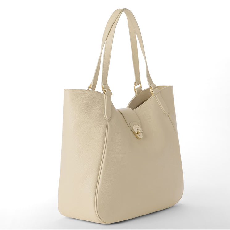 Ivory Basel Aliza Tote Side View
