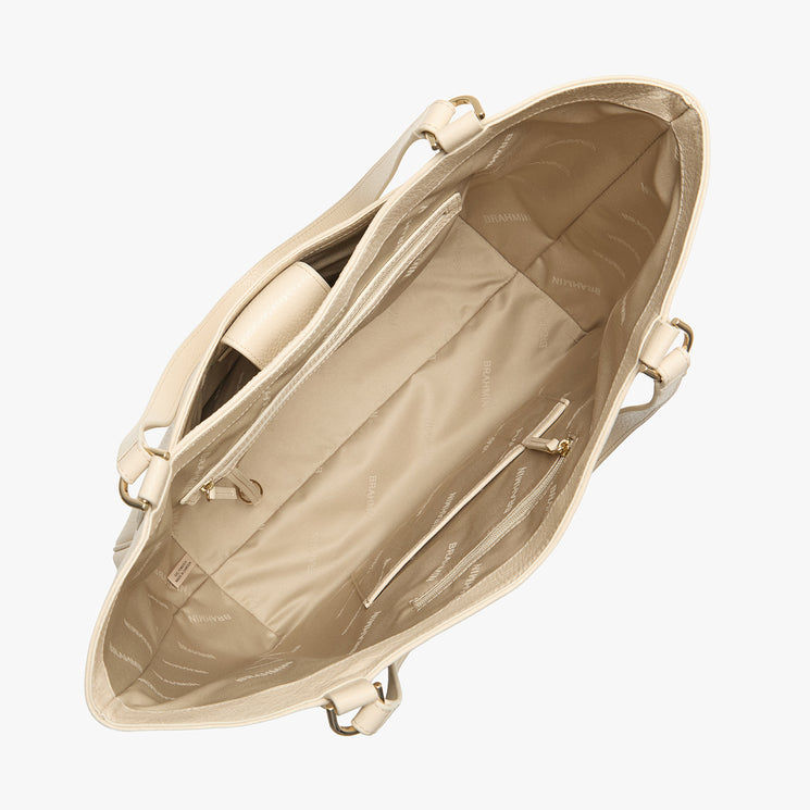Ivory Basel Aliza Tote Open Top View
