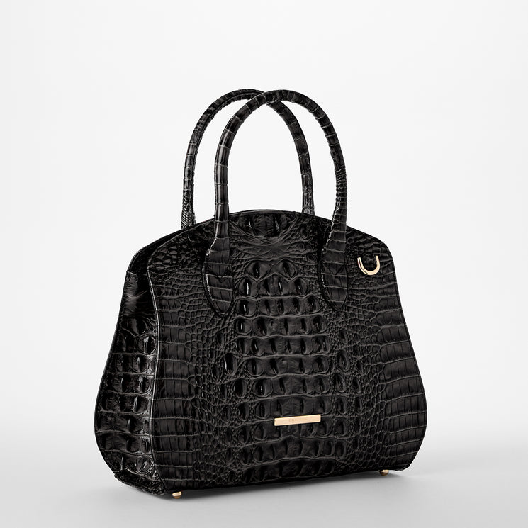 Rosetta Satchel black Melbourne Side View