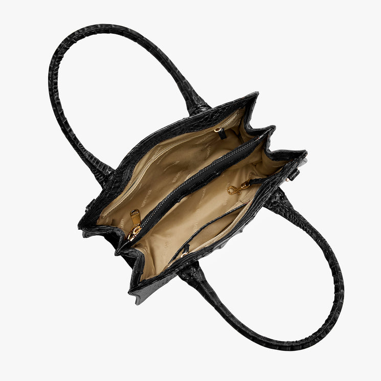 Rosetta Satchel black Melbourne Open Top View