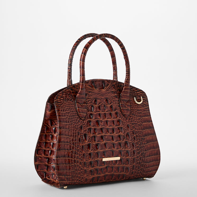Rosetta Satchel Pecan Melbourne Side View
