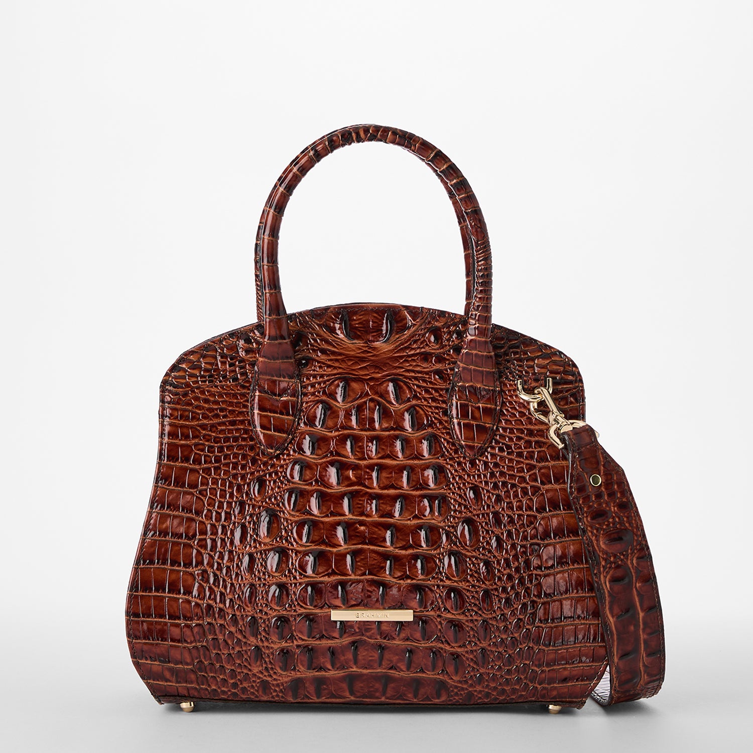 brahmin sadie croc embossed leather backpack - pecan melbourne Cami in a back slide in pocket and rolled handles Brahmin Sadie Backpack Sand Dune