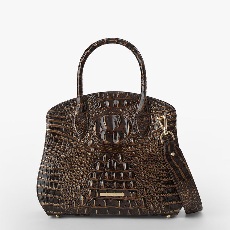 Chocolate Melbourne Rosetta Front View with Strap 