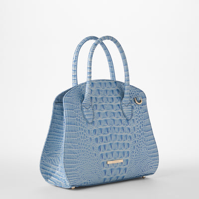 Heavenly Blue Melbourne Rosetta Satchel Side View 