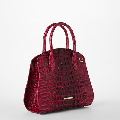 Merlot Ombre Melbourne Rosetta Satchel Side View 
