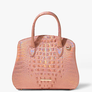 BRAHMIN Croc deals Embossed Croc Embossed Stardust Leather Melbourne Med Bowie