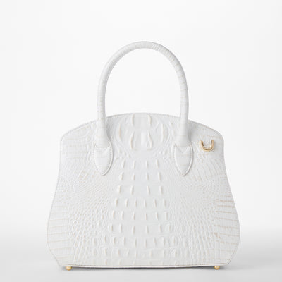 Sea Salt White Anabas Rosetta Satchel Back View