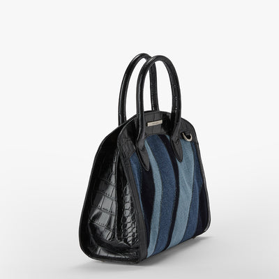 Retro Blue Lismore Rosetta Side View 