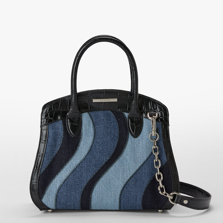 Retro Blue Lismore Rosetta Front View with Strap 