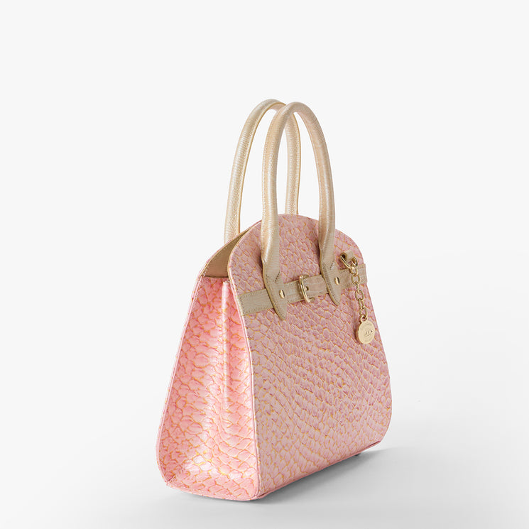Pink Novella Rosetta Satchel Side View