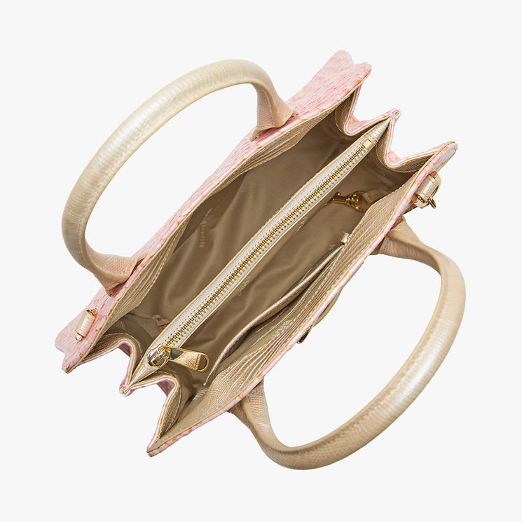 Pink Novella Rosetta Satchel Open Top View