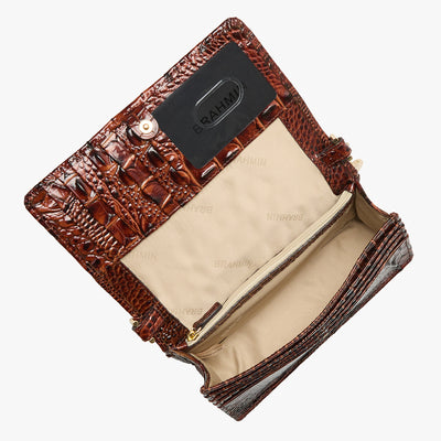 Minuette Crossbody Pecan Melbourne Open Top View