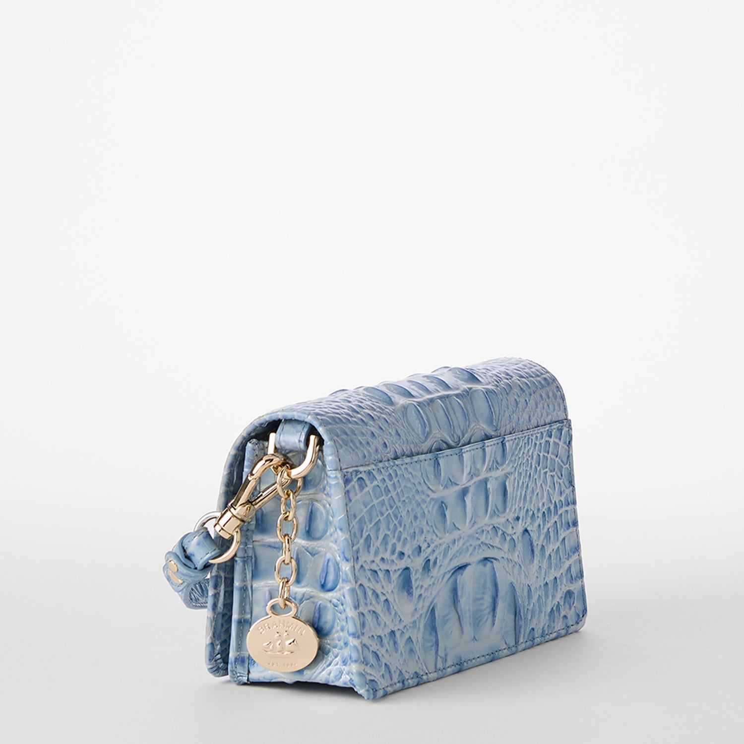 Brahmin Minuette Melbourne Mini Leather Crossbody Bag Heavenly Blue