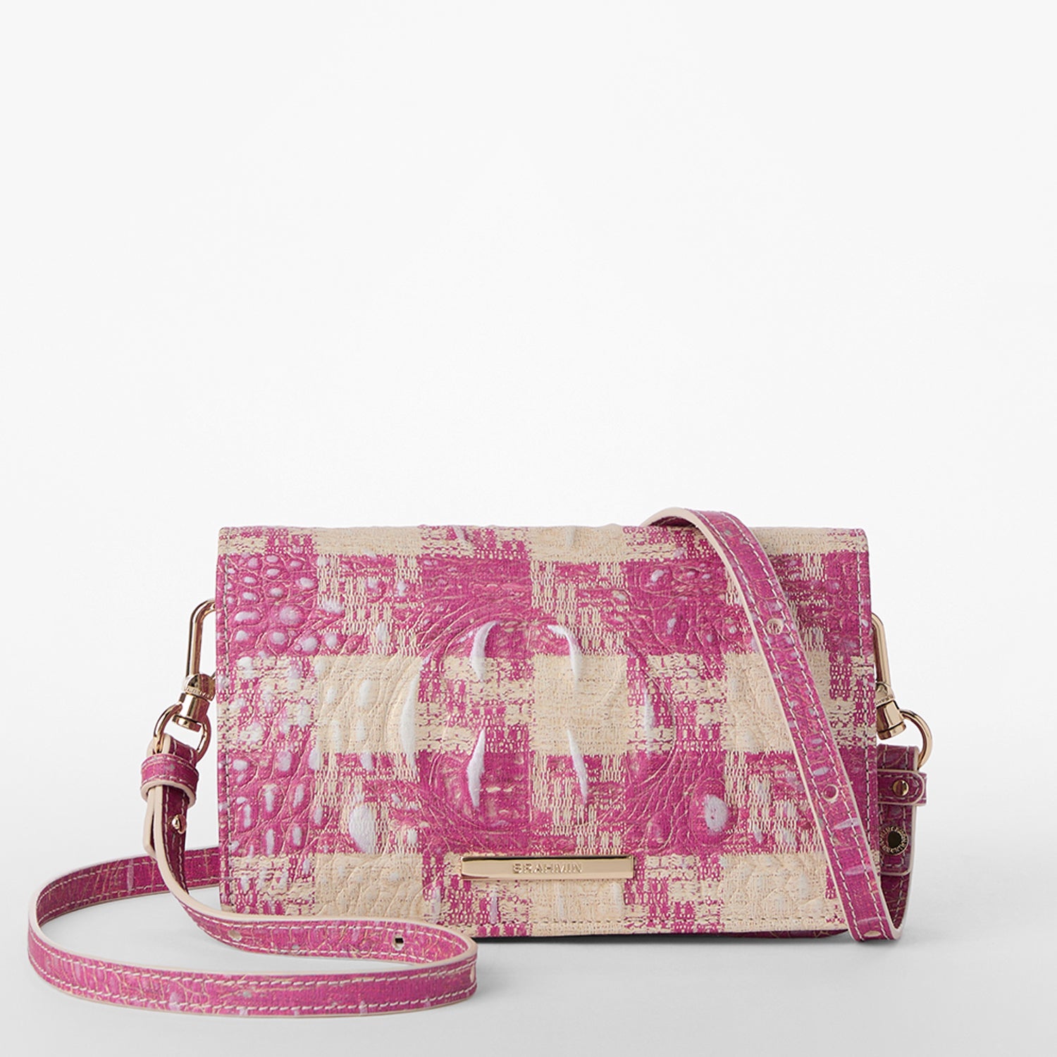 Brahmin factory Glossy Pink crossbody