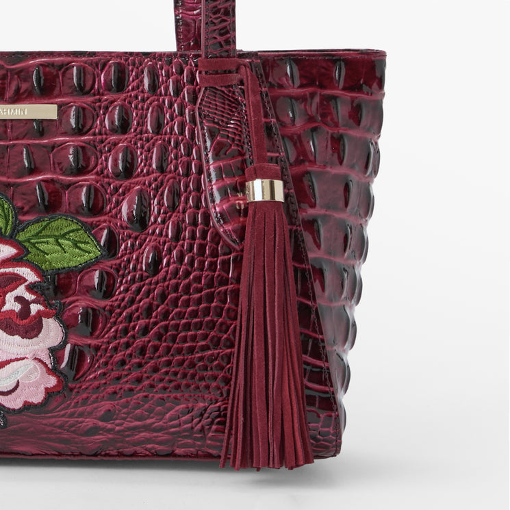 Cherry Lacquer Rossini Tonya Tassel Close Up View 