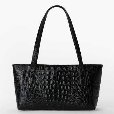 Tonya Leather Tote Black Melbourne Back View