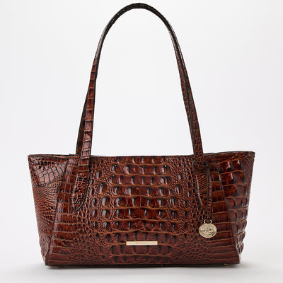 Tonya Leather Tote Pecan Melbourne Front View