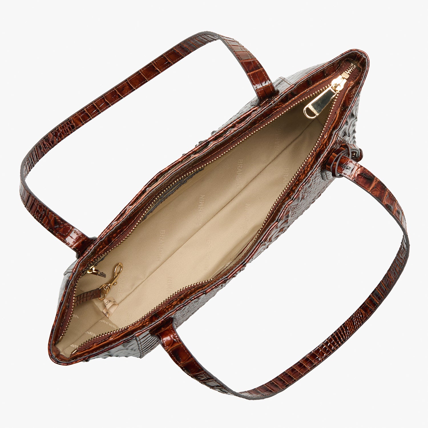 Tonya Small Leather Tote | Pecan Melbourne | BRAHMIN
